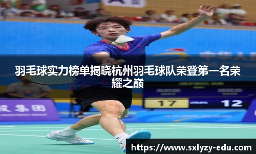 羽毛球实力榜单揭晓杭州羽毛球队荣登第一名荣耀之巅